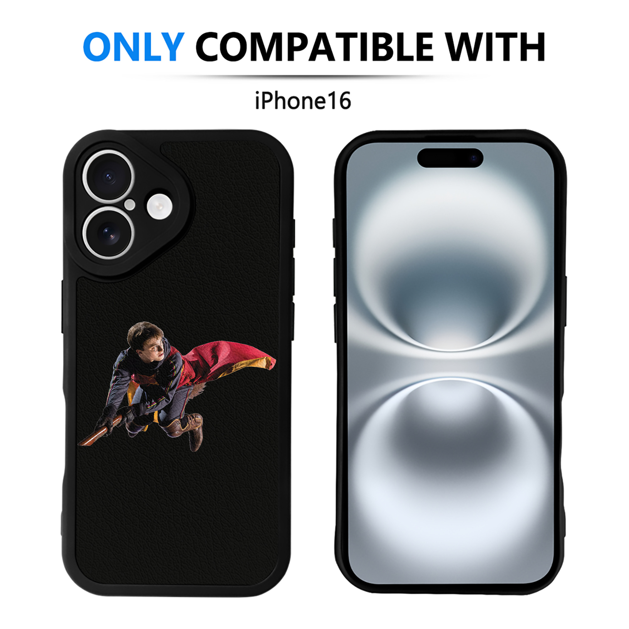 （画像用） Harry Potter ハリー・ポッターシリーズ 【iPhone 16シリーズ対応】シリコンスマホケース（レザー調） 材質：シリコン